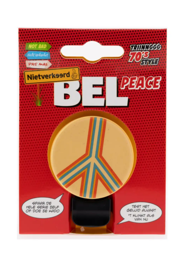 Dzwonek rowerowy Niet Verkeerd 70’s 44 mm  Peace