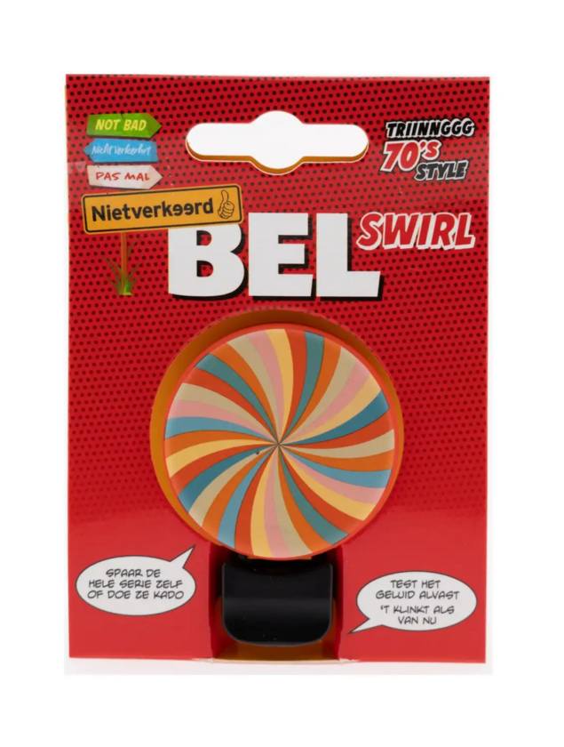 Dzwonek rowerowy Niet Verkeerd 70’s 44 mm  Swirl