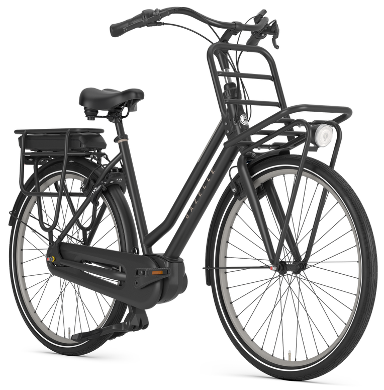 Elektryczny rower miejski Cargo Gazelle HeavyDuty C7 Bosch Smart  Unisex Black Mat