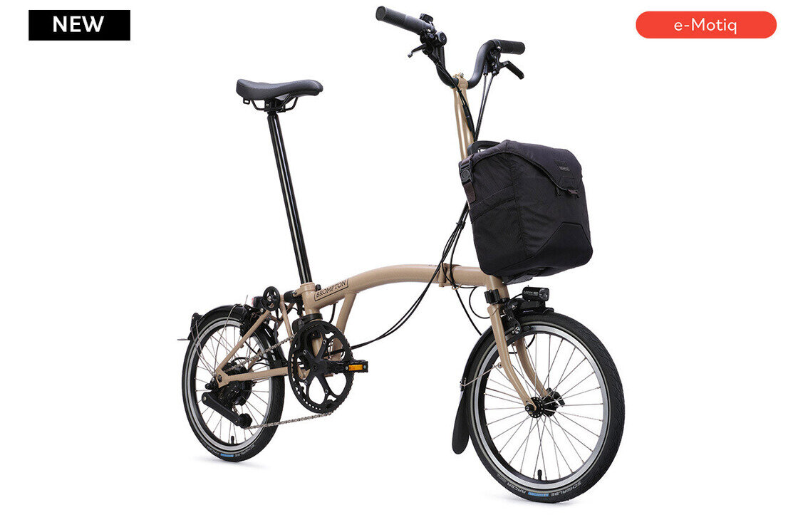 Elektryczny rower składany Brompton C-Line 4s Dune Sand