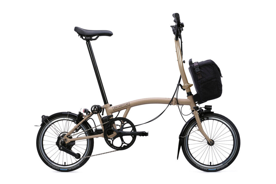 Elektryczny rower składany Brompton C-Line 4s Dune Sand