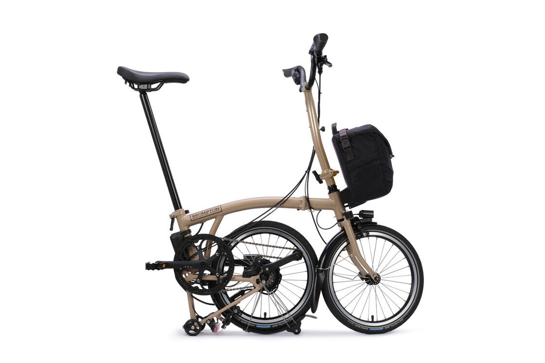 Elektryczny rower składany Brompton C-Line 4s Dune Sand
