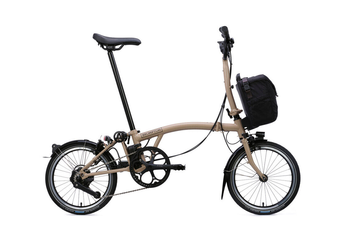 Elektryczny rower składany Brompton C-Line 4s Dune Sand