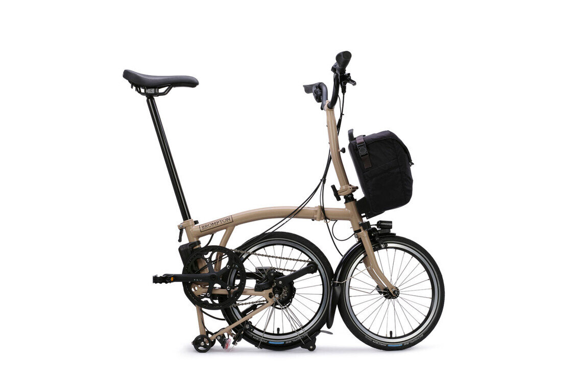 Elektryczny rower składany Brompton C-Line 4s Dune Sand