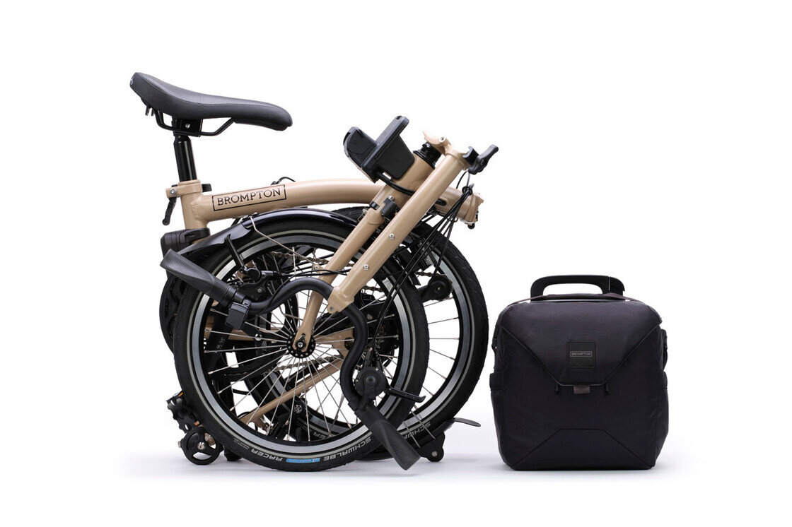 Elektryczny rower składany Brompton C-Line 4s Dune Sand