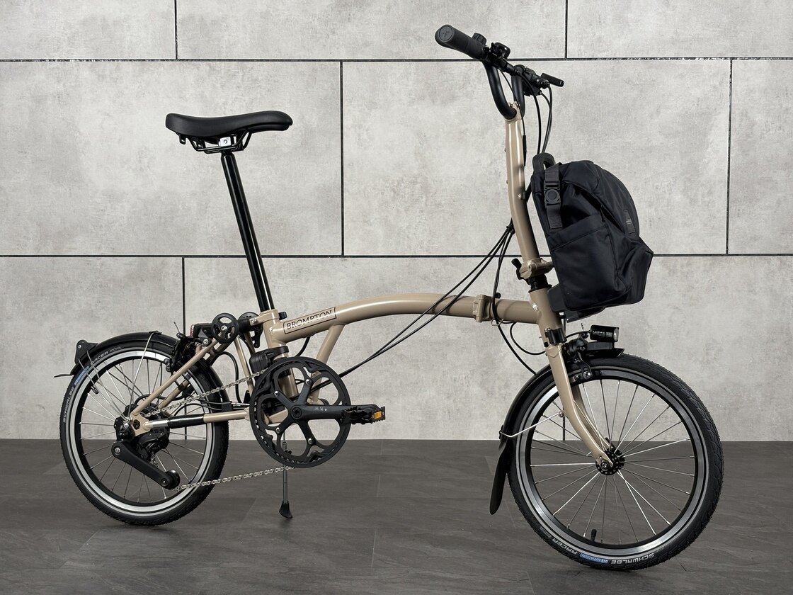 Elektryczny rower składany Brompton C-Line 4s Dune Sand
