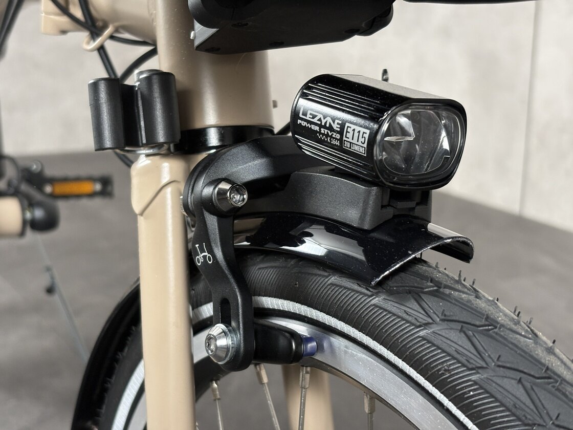 Elektryczny rower składany Brompton C-Line 4s Dune Sand