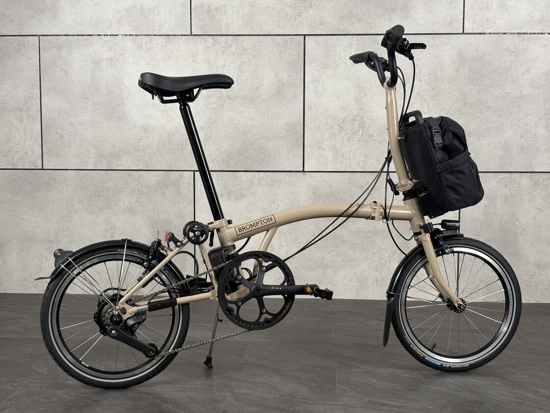 Elektryczny rower składany Brompton C-Line 4s Dune Sand