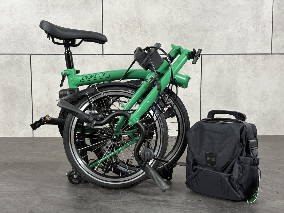 Elektryczny rower składany Brompton C-Line 4s Palm Green