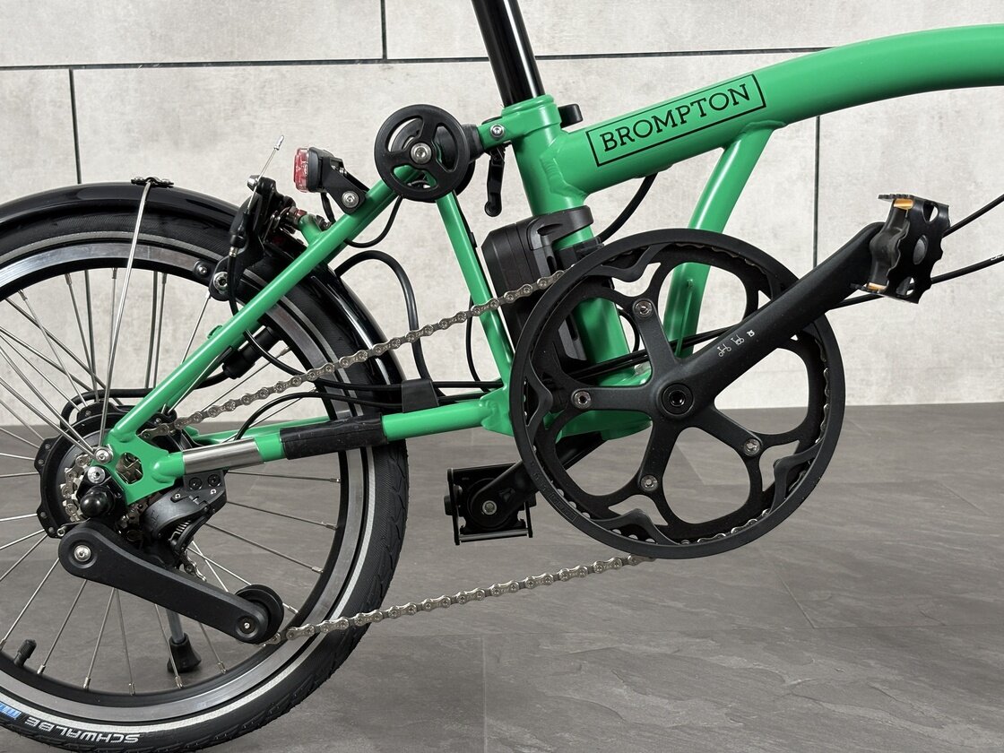Elektryczny rower składany Brompton C-Line 4s Palm Green