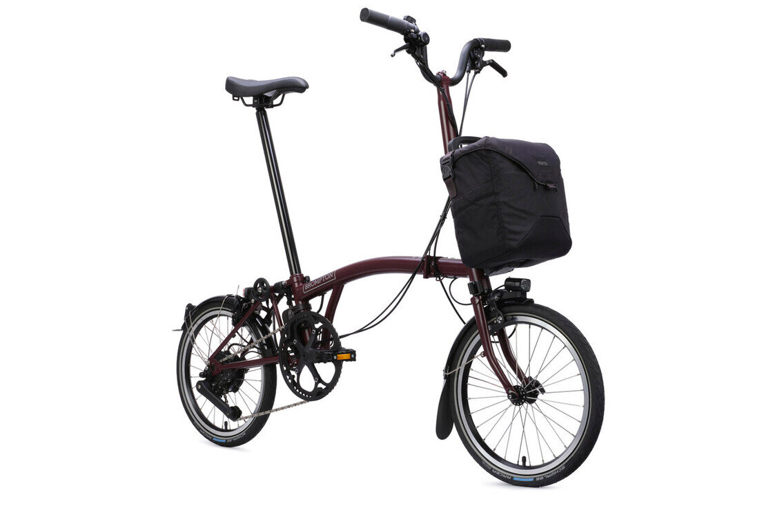 Elektryczny rower składany Brompton C-Line 4s Plum Red