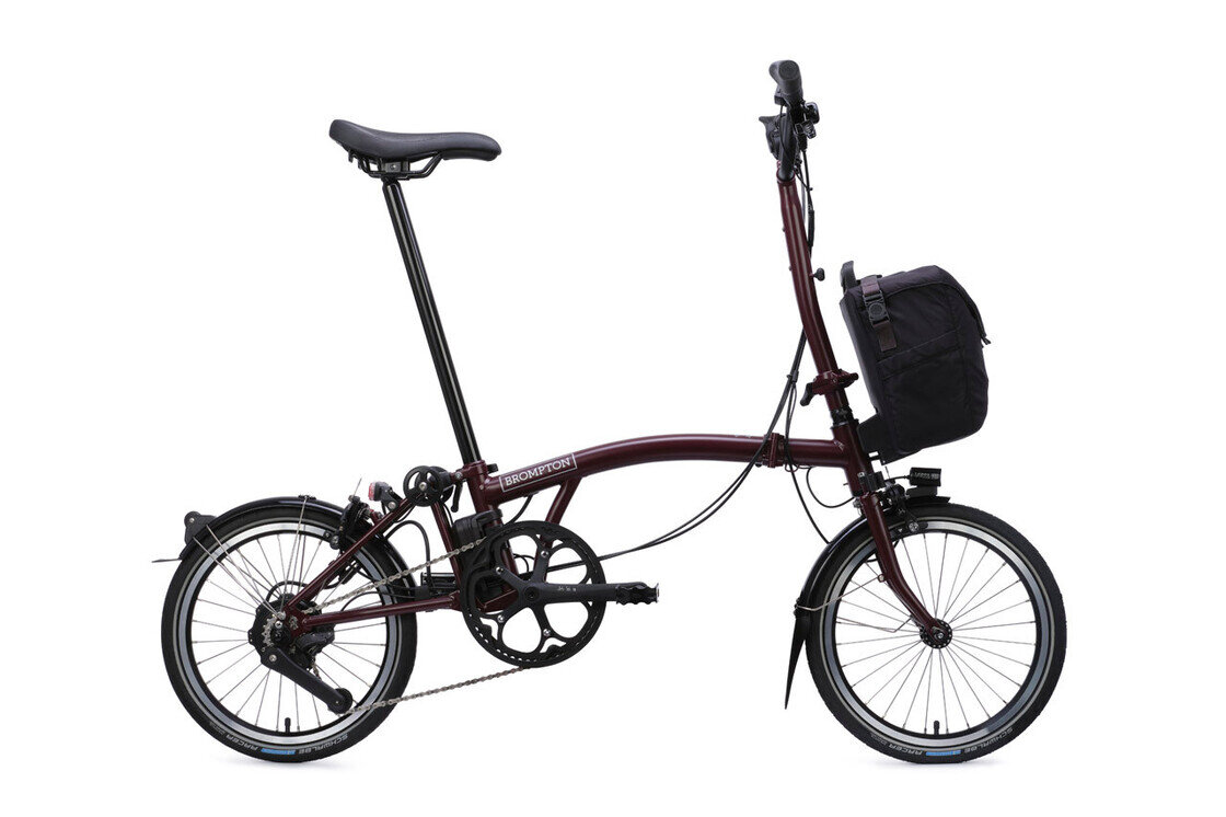 Elektryczny rower składany Brompton C-Line 4s Plum Red