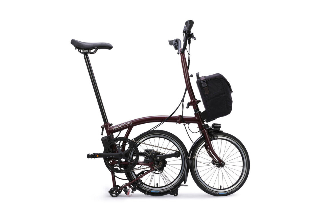 Elektryczny rower składany Brompton C-Line 4s Plum Red