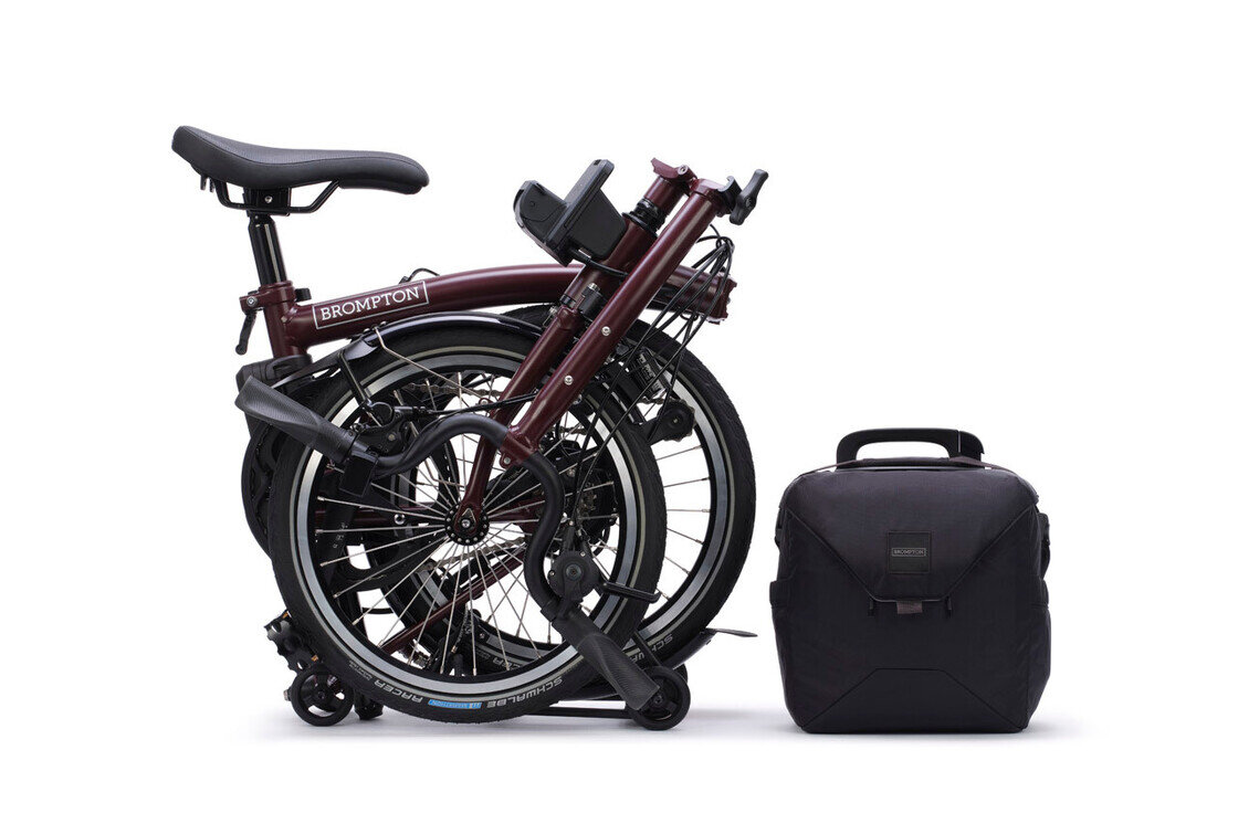 Elektryczny rower składany Brompton C-Line 4s Plum Red