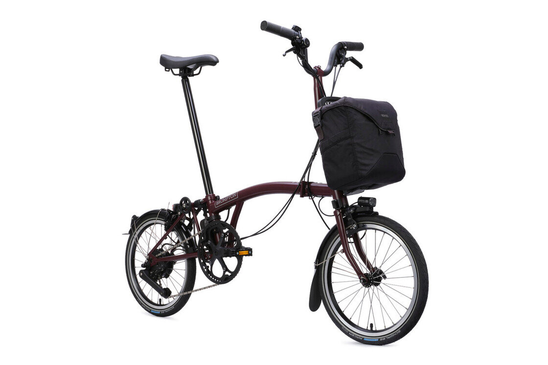 Elektryczny rower składany Brompton C-Line 4s Plum Red