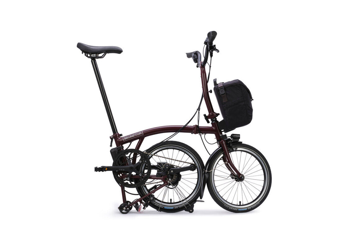 Elektryczny rower składany Brompton C-Line 4s Plum Red