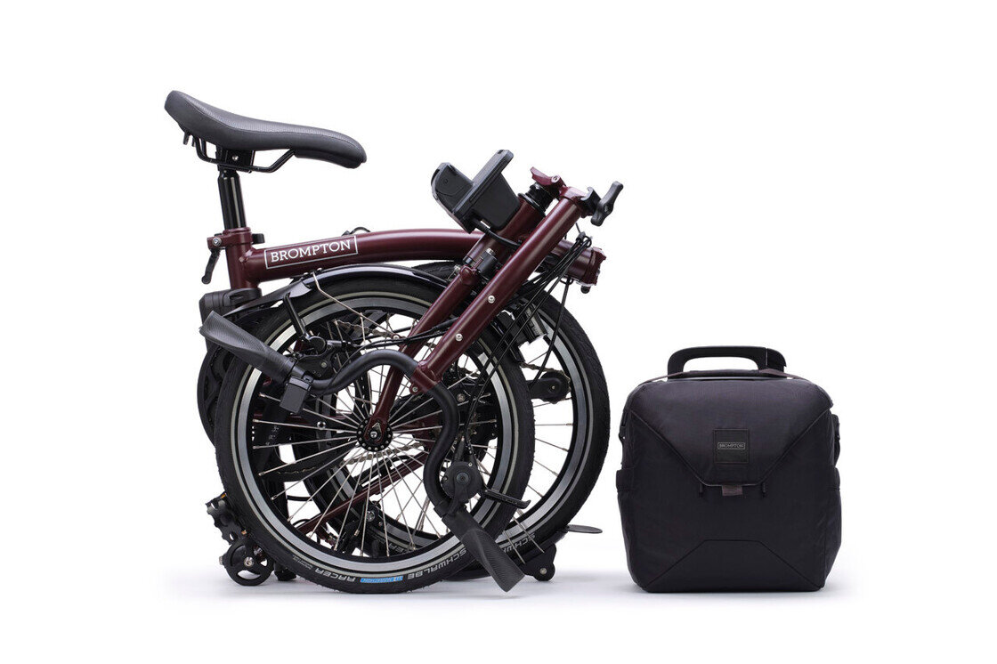 Elektryczny rower składany Brompton C-Line 4s Plum Red