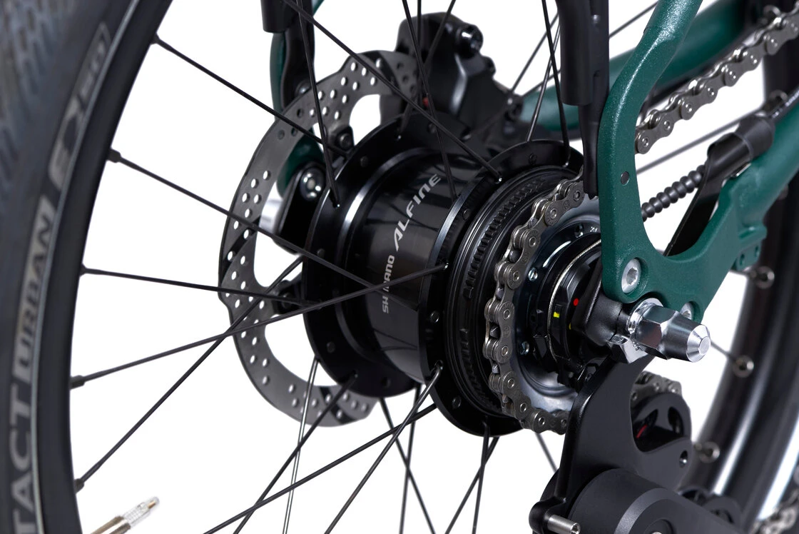 Elektryczny rower składany Brompton G-Line 8s Forest Green