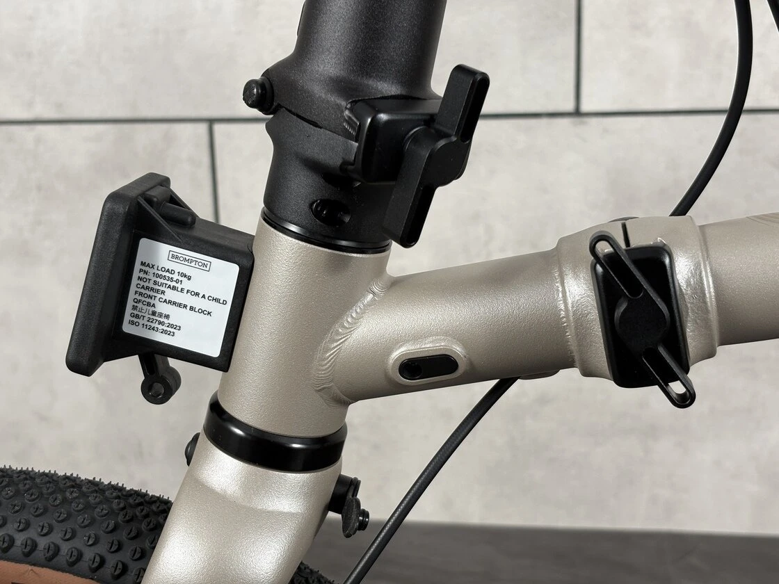 Elektryczny rower składany Brompton G-Line 8s Traildust White