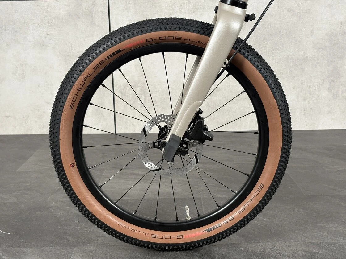 Elektryczny rower składany Brompton G-Line 8s Traildust White