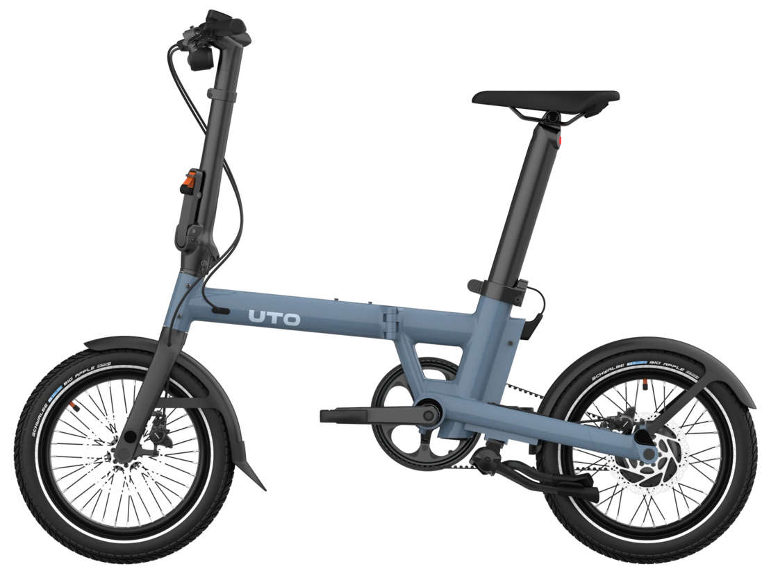 Elektryczny rower składany na pasku UTO PRO 16 Blue