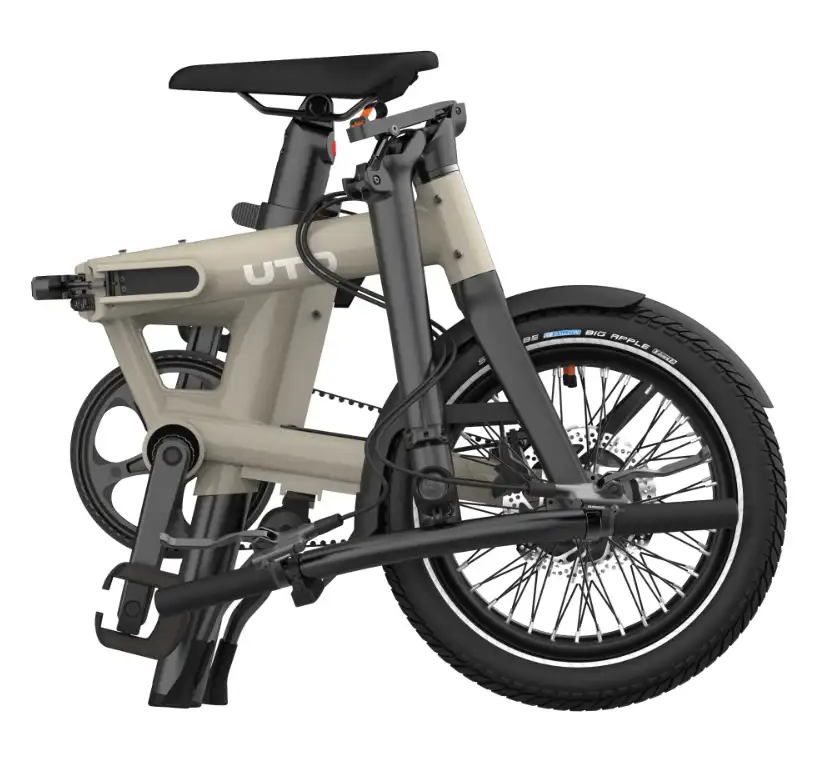 Elektryczny rower składany na pasku UTO PRO 16 Taupe