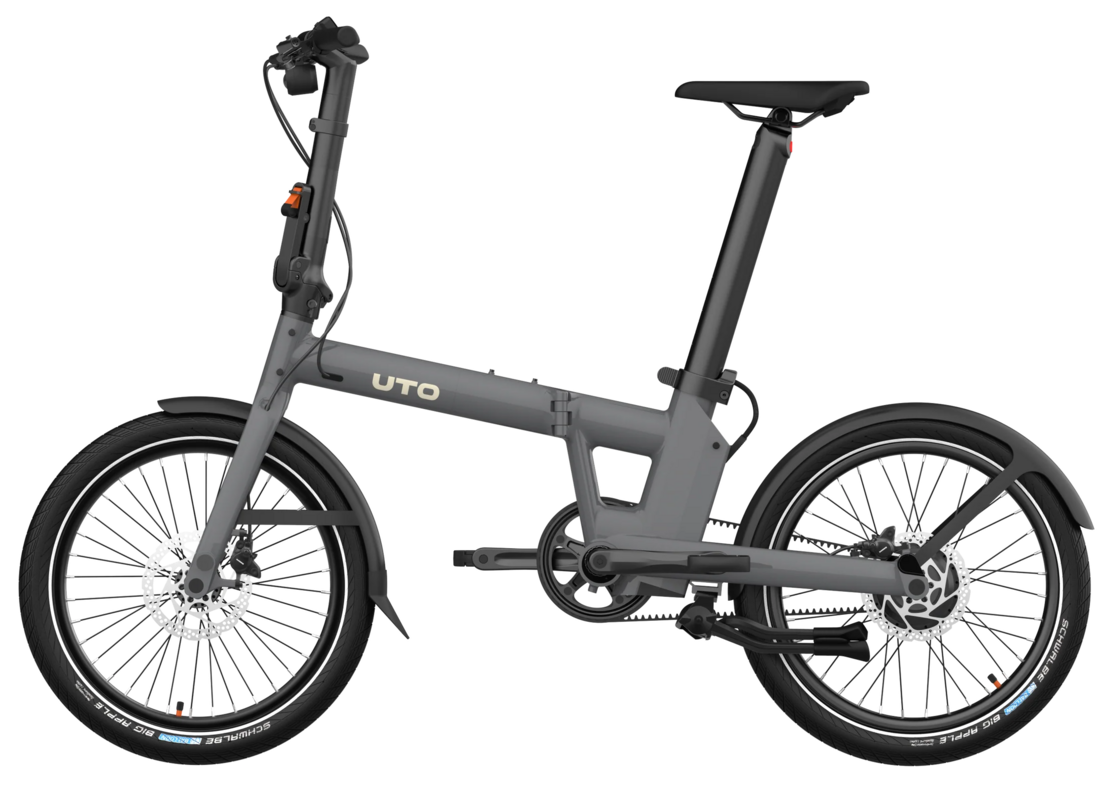 Elektryczny rower składany na pasku UTO PRO 20 Grey