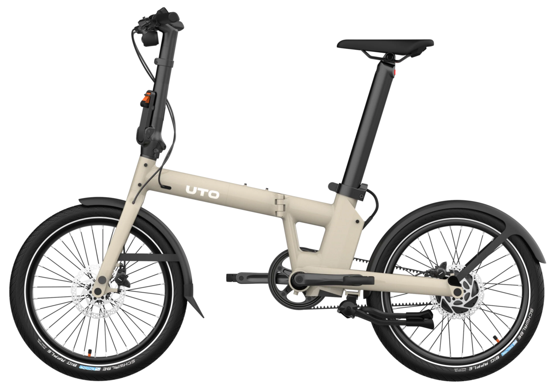 Elektryczny rower składany na pasku UTO PRO 20 Taupe