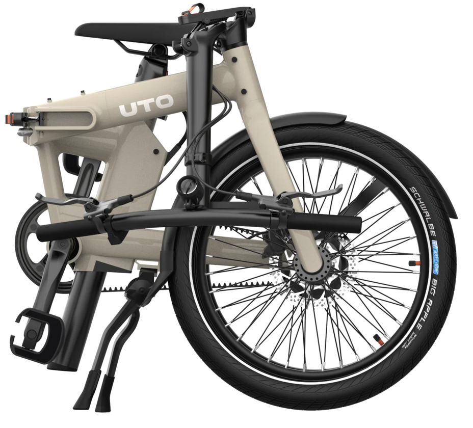 Elektryczny rower składany na pasku UTO PRO 20 Taupe