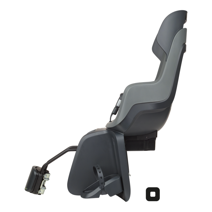 Fotelik rowerowy odchylany Bobike GO MAXI Reclinable - do ramy Macaron Grey