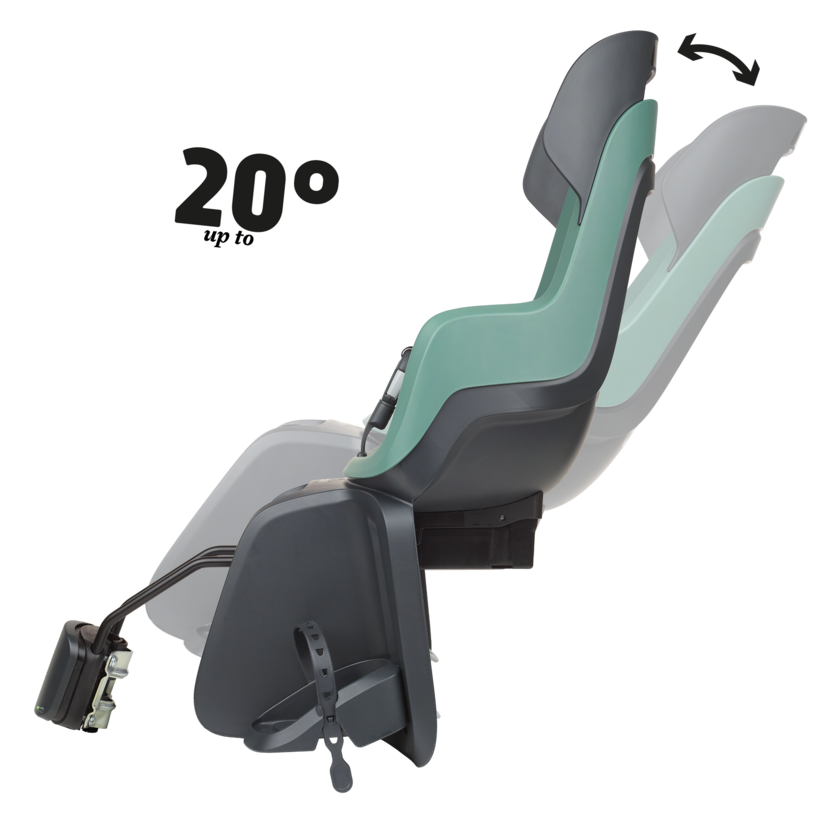 Fotelik rowerowy odchylany Bobike GO MAXI Reclinable - do ramy Peppermint