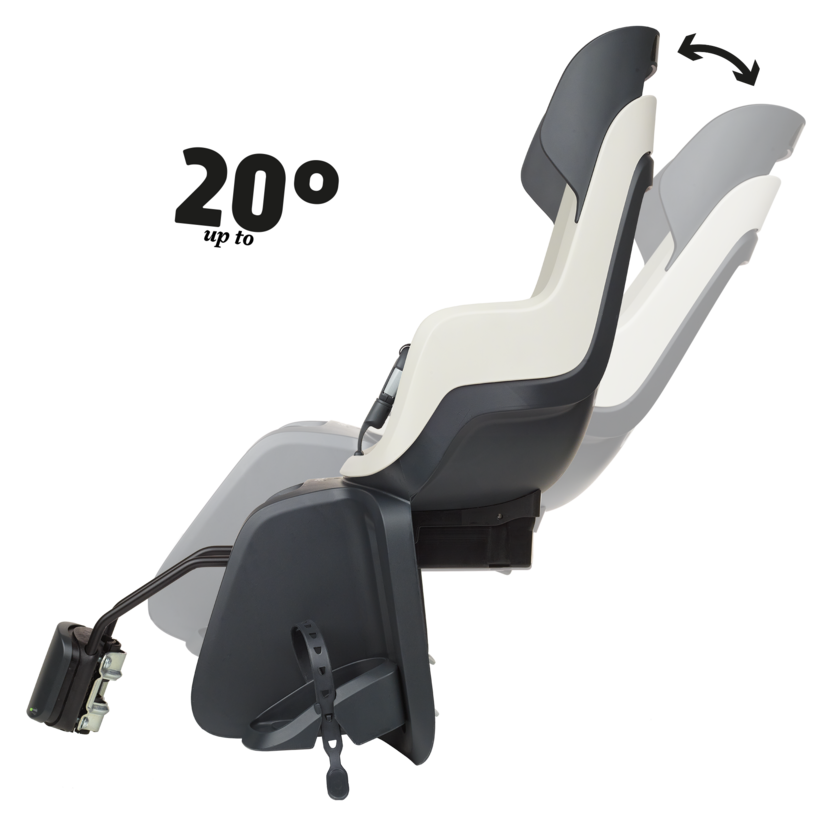 Fotelik rowerowy odchylany Bobike GO MAXI Reclinable - do ramy Vanilla Cup Cake