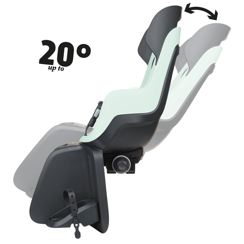 Fotelik rowerowy odchylany Bobike GO MAXI Reclinable Marshmallow Mint