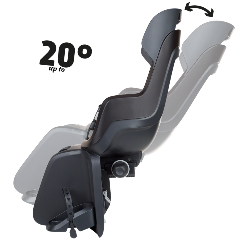 Fotelik rowerowy odchylany Bobike GO MAXI Reclinable Urban Black