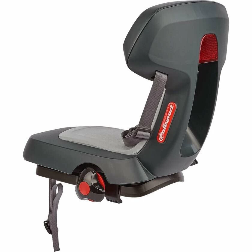 Fotelik rowerowy Polisport Guppy Junior do 35 kg Szary