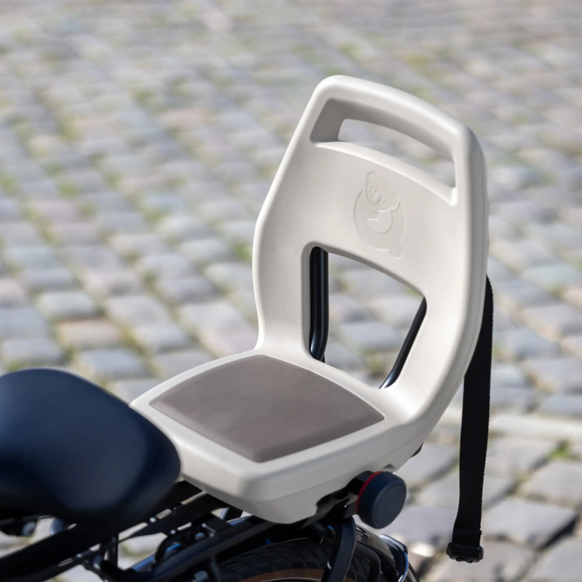 Fotelik rowerowy Qibbel 6+ Junior do 35kg Pebble Grey