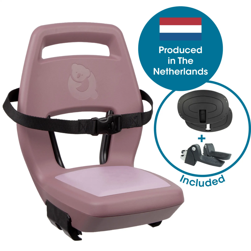 Fotelik rowerowy Qibbel 6+ Junior do 35kg Plum Rose