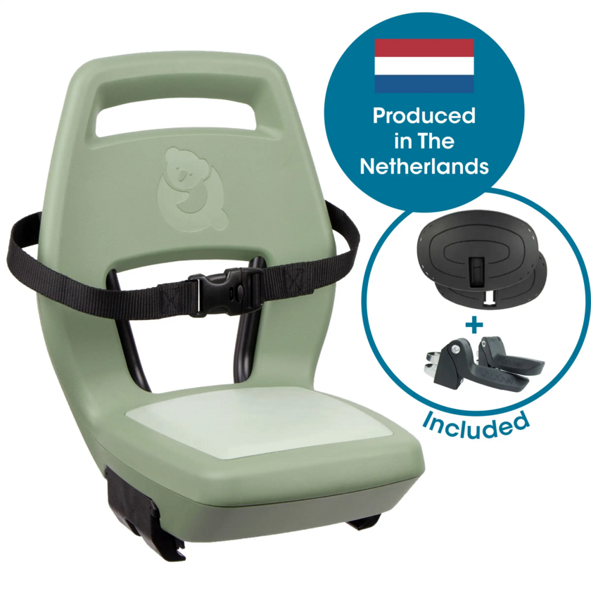 Fotelik rowerowy Qibbel 6+ Junior do 35kg Sage Green