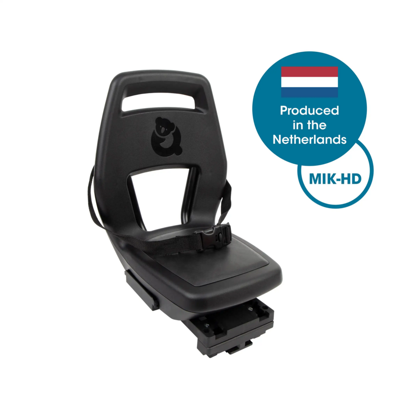 Fotelik rowerowy Qibbel Junior 6+ MIK HD do 25 kg Czarny