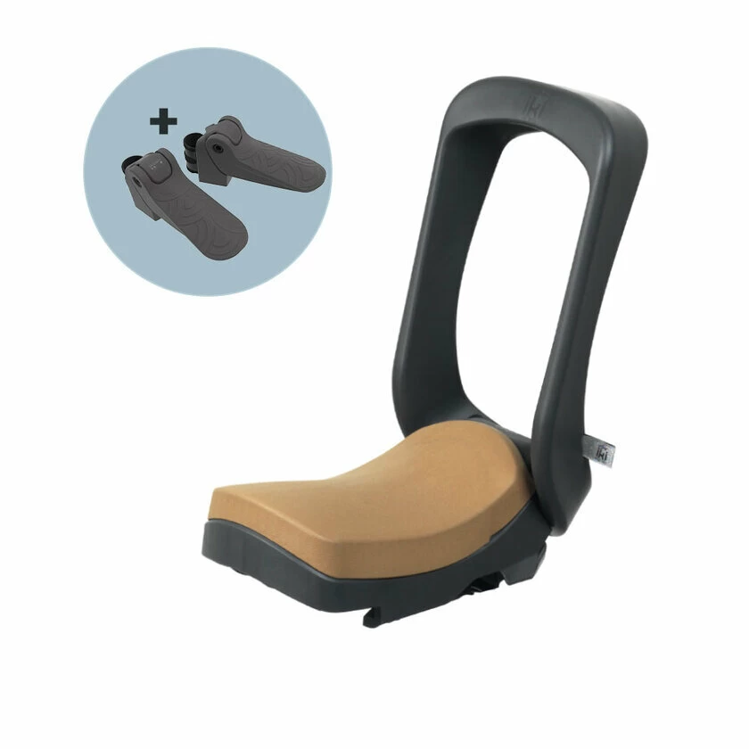 Fotelik rowerowy Urban Iki Junior do 35 kg bez mocowania Brązowy