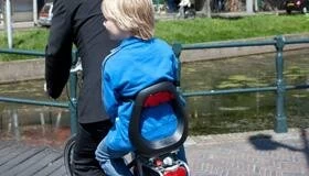 Fotelik rowerowy Yepp Junior do 35 kg Srebrny + czarny