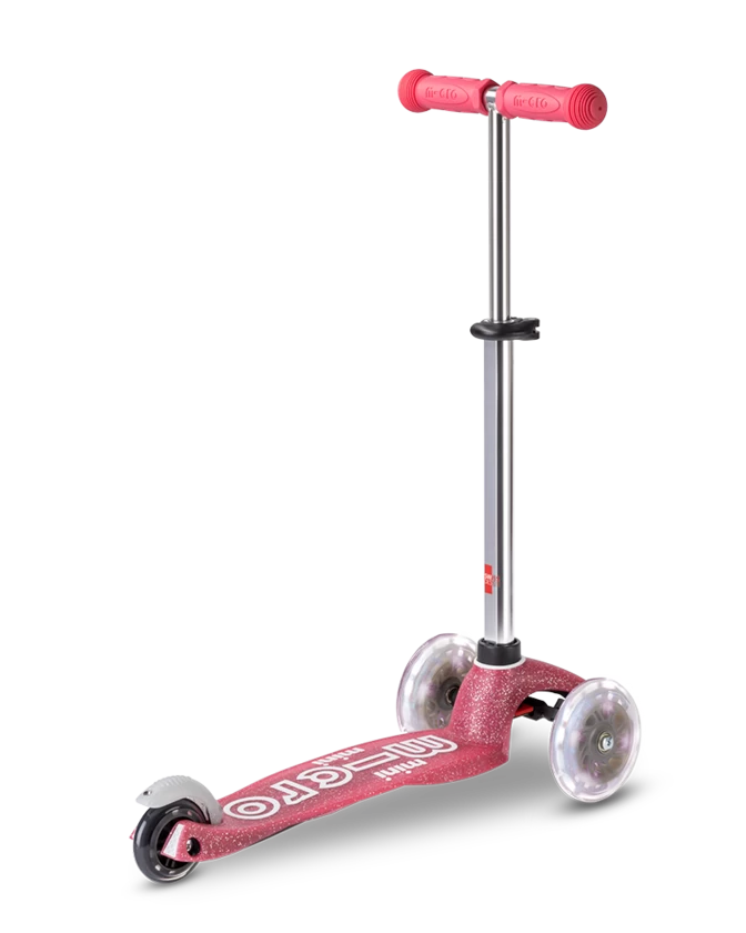 Hulajnoga dla dzieci Mini Mcro Deluxe Brokatowy LED Fairy Glitter LED Pink 