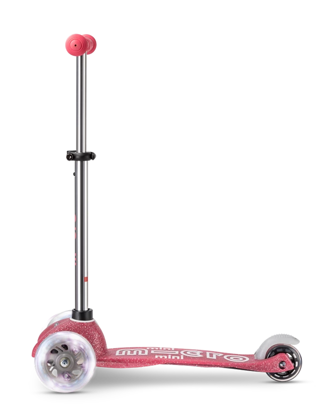 Hulajnoga dla dzieci Mini Mcro Deluxe Brokatowy LED Fairy Glitter LED Pink 