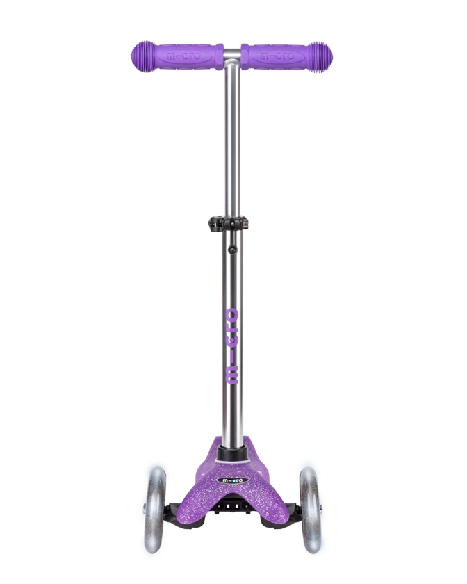Hulajnoga dla dzieci Mini Mcro Deluxe Brokatowy LED Fairy Glitter LED Purple 