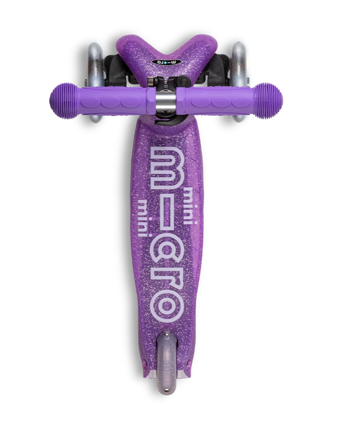 Hulajnoga dla dzieci Mini Mcro Deluxe Brokatowy LED Fairy Glitter LED Purple 