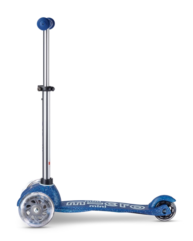 Hulajnoga dla dzieci Mini Mcro Deluxe Brokatowy LED Galaxy Glitter LED Navy Blue