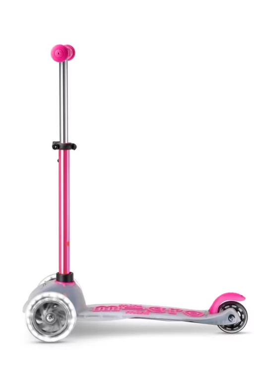 Hulajnoga dla dzieci Mini Micro Deluxe Flux LED Neochromowy różowy