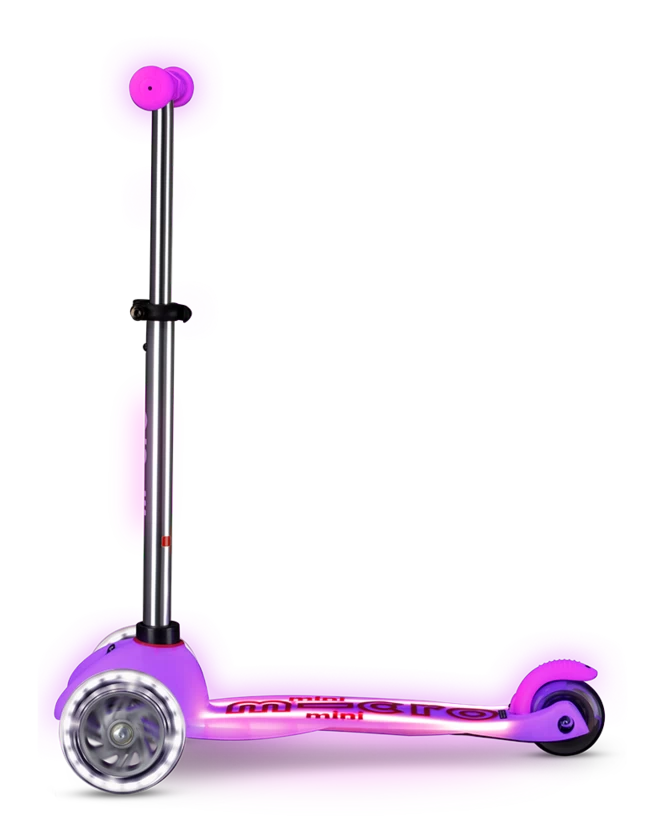 Hulajnoga dla dzieci Mini Micro Deluxe LED ze świecącym podestem Frosty Pink