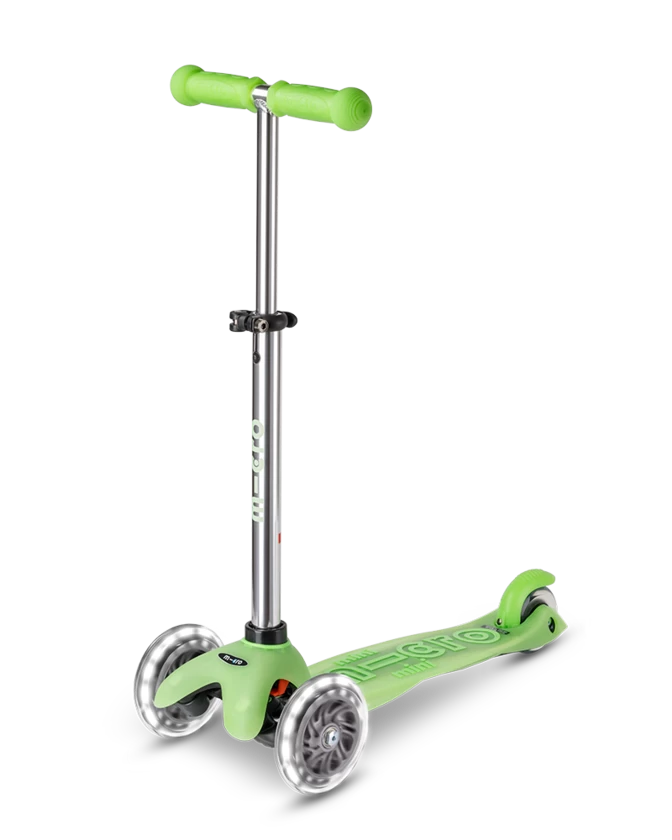 Hulajnoga dla dzieci Mini Micro Deluxe LED ze świecącym podestem Icy Lime