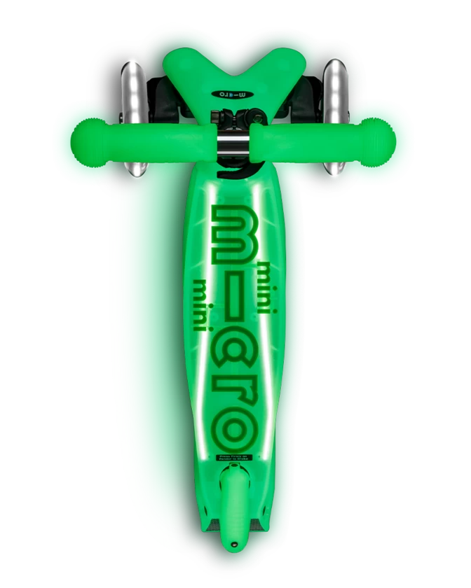 Hulajnoga dla dzieci Mini Micro Deluxe LED ze świecącym podestem Icy Lime